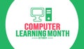 October is Computer Learning Month background template. Holiday concept. background