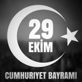 29 October Cumhuriyet Bayrami, Republic Day Turkey, Graphic for design elements. Vector illustration.