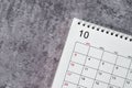 October 2021 desk calendar Royalty Free Stock Photo