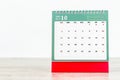 The October 2021 desk calendar o Royalty Free Stock Photo