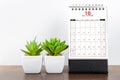 October 2021 desk calendar Royalty Free Stock Photo