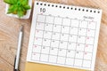 October 2021 desk calendar Royalty Free Stock Photo