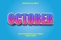 October editable text effect comic style