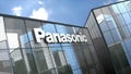 October 2017, Editorial use only, 3D animation, Panasonic Corporation logo on glass building.