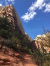 October at Emerald Pools Trail at Zion National Park, Utah. Royalty Free Stock Photo