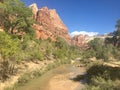 October at Emerald Pools Trail at Zion National Park, Utah. Royalty Free Stock Photo