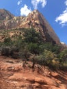 October at Emerald Pools Trail at Zion National Park, Utah. Royalty Free Stock Photo