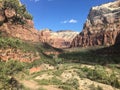 October at Emerald Pools Trail at Zion National Park, Utah. Royalty Free Stock Photo