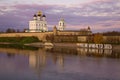 October evening at the Pskov Kremlin Royalty Free Stock Photo