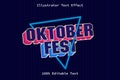 October Fest With Modern Game Neon Style Editable Text Effect Royalty Free Stock Photo
