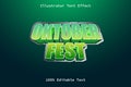 October Fest With Modern Game Style Editable Text Effect Royalty Free Stock Photo