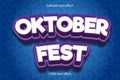 October fest flower background text effect Royalty Free Stock Photo