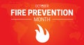 October Fire Prevention Month Illustration Background