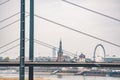 25 October 2018 Germany, Dusseldorf. North Rhine. City center, the embankment of the river. Saray Town Hall and the