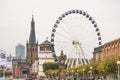 25 October 2018 Germany, Dusseldorf. North Rhine. City center, the embankment of the river. Saray Town Hall and the