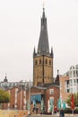 25 October 2018 Germany, Dusseldorf. North Rhine. City center, the embankment of the river. Saray Town Hall and the