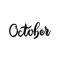 October Handwritten Brushpen Lettering