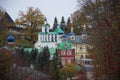 October at the Holy Dormition Pskovo-Pechersky monastery. Pskov region Royalty Free Stock Photo