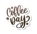 1 October International coffee day Logo. World Coffee day Logo Icon vector illustration on white background Royalty Free Stock Photo