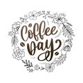 1 October International coffee day Logo. World Coffee day Logo Icon vector illustration on white background Royalty Free Stock Photo