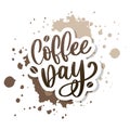 1 October International coffee day Logo. World Coffee day Logo Icon vector illustration on white background Royalty Free Stock Photo