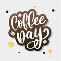 1 October International coffee day Logo. World Coffee day Logo Icon vector illustration on white background Royalty Free Stock Photo