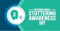 October is International Stuttering Awareness Day background template. Holiday concept.