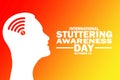 October is International Stuttering Awareness Day background template