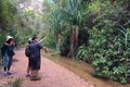 October 2017: isalo, Madagascar: Hiking through the canyon in Isalo National Park, Madagascar