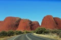 October 2016, Kata Tjuta, Australia : road to the Kata Tjuta in Australia Royalty Free Stock Photo