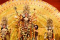 October 2018, Kolkata, India. Idol of Goddess Durga, worshiped in a the hindu ritual of Durga Puja at Kolkata, India