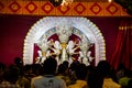 October 2018, Kolkata, India. Idol of Goddess Durga, worshiped in a the hindu ritual of Durga Puja at Kolkata, India