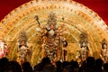 October 2018, Kolkata, India. Idol of Goddess Durga, worshiped in a the hindu ritual of Durga Puja at Kolkata, India