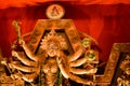 October 2018, Kolkata, India. Idol of Goddess Durga, worshiped in a the hindu ritual of Durga Puja at Kolkata, India