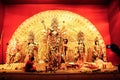 October 2018, Kolkata, India. Idol of Goddess Durga, worshiped in a the hindu ritual of Durga Puja at Kolkata, India