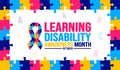 October is Learning Disability Awareness Month background template use to background