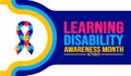 October is Learning Disability Awareness Month background template use to background