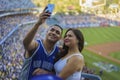 OCTOBER 26, 2018 - LOS ANGELES, CALIFORNIA, USA - DODGER STADIUM: Dodger Fans - Dodgers defeat Boston Red Sox 3-2 in game 3, the l
