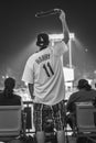 OCTOBER 26, 2018 - LOS ANGELES, CALIFORNIA, USA - DODGER STADIUM: fans celebrate as LA Dodgers defeat Boston Red Sox 3-2 in game 3