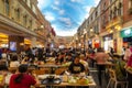 October 31, 2019: MACAU, CHINA - Interior of the Food Court at the Venetian Hotel and Casino, Largest Supercomplex in Royalty Free Stock Photo