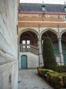 October 2018 - Mechelen, Belgium: 16th century building in the inner courtyard of the Palace of Margaret of Austria in the city