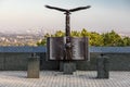 October 16, 2016 - 9/11 Memorial Eagle Rock Reservation in West Orange, New Jersey with view of New York City