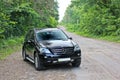 October 21, 201. Zhitomir - Ukraine. Mercedes in the forest