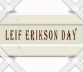 October month, day of October.Leif Erikson Day, on white Background
