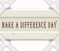 October month, day of October.Make a Difference Day, on white Background