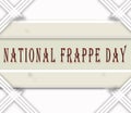 October month, day of October.National Frappe Day, on white Background