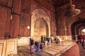 October 28, 2014: Muslims praying in the Jama Masjid Mosque in N