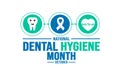 October is National Dental Hygiene Month background template. Holiday concept. background