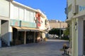 October 2 2020 - Paphos, Cyprus: Shopping street in central touristic district of Paphos, calm life because of corona pandemic