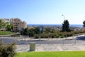 October 2 2020 - Paphos, Cyprus: Shopping street in central touristic district of Paphos, calm life because of corona pandemic